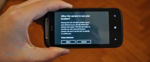 WP7攝像機(jī)位置信息通知